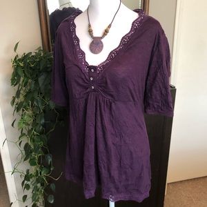 🌺 3 for $23 Faded Glory Fancy Tee + Necklace Bundle